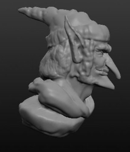 Goblin Bust 3D Print 59514