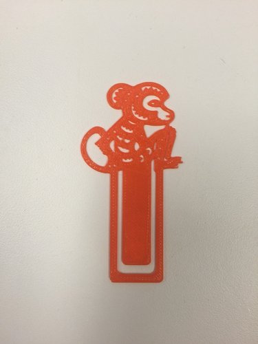 Year of Monkey Bookmark 3D Print 59535