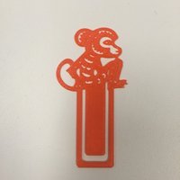 Small Year of Monkey Bookmark 3D Printing 59535