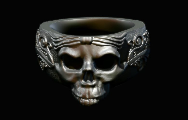 Skull Ring 2 3D Print 59650