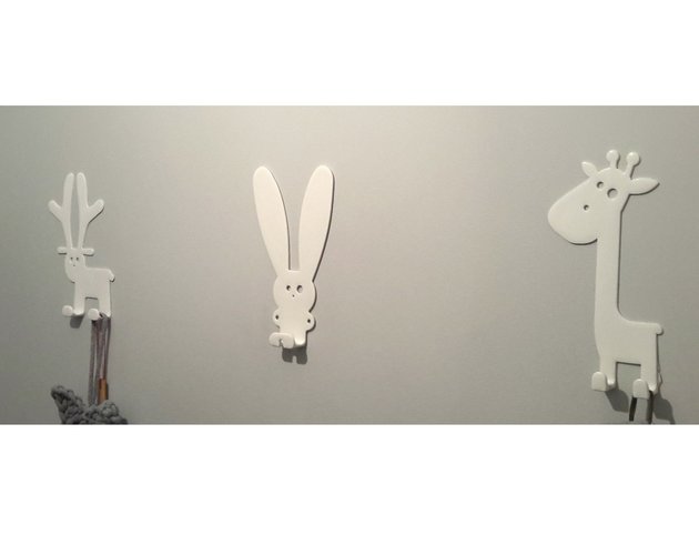 Wall clothes hangers -  Bunny & Giraf & Rudi 3D Print 59808