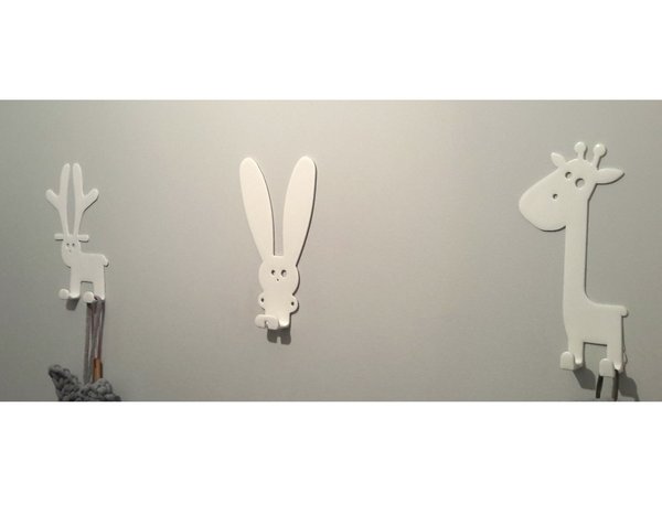 Wall clothes hangers -  Bunny & Giraf & Rudi