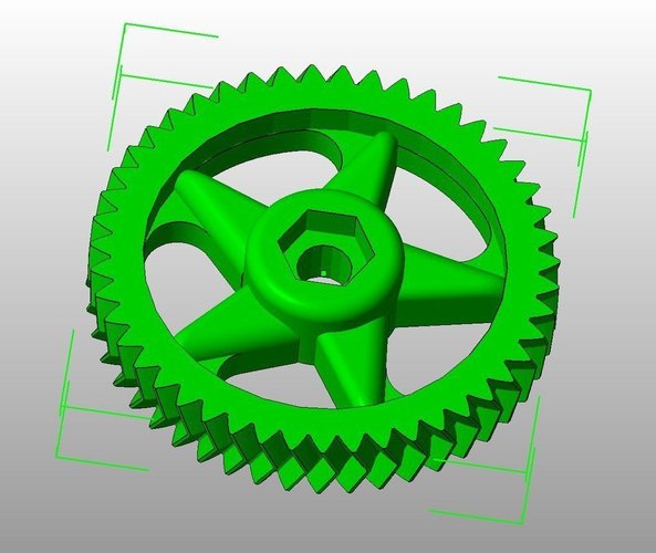 5 Spoke Gregs Wade Herringbone Big gear Mod 3D Print 59859