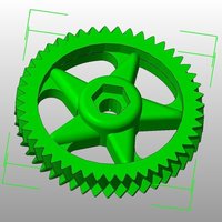 Small 5 Spoke Gregs Wade Herringbone Big gear Mod 3D Printing 59859