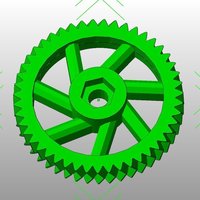 Small 7 Spoke Gregs Wade Herringbone Big gear Mod 3D Printing 59861