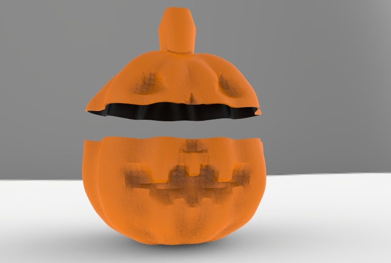 Low Poly Pumpkin Candy Recipient