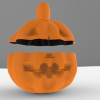 Small Low Poly Pumpkin Candy Recipient 3D Printing 5988