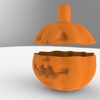 Low Poly Pumpkin Candy Recipient - Thumbnail 3
