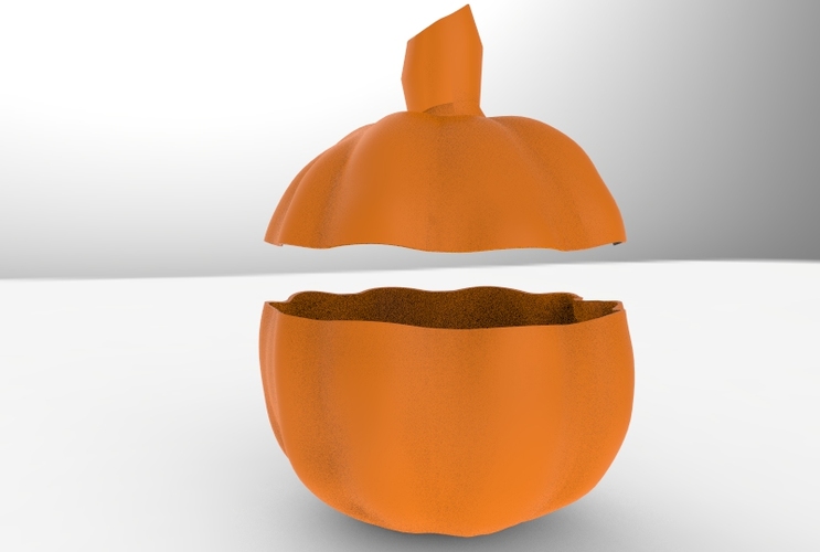 Low Poly Pumpkin Candy Recipient 3D Print 5990