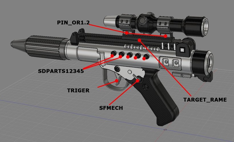 DH-17 blaster pistol 3D Print 60152
