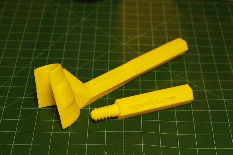 Ice Scraper with Poll Extension 3D Print 60330