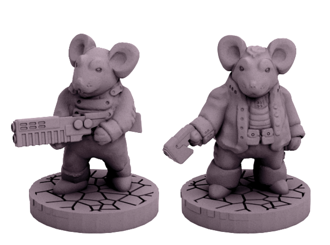 Mouse Pookah Fringers (18mm scale) 3D Print 60742