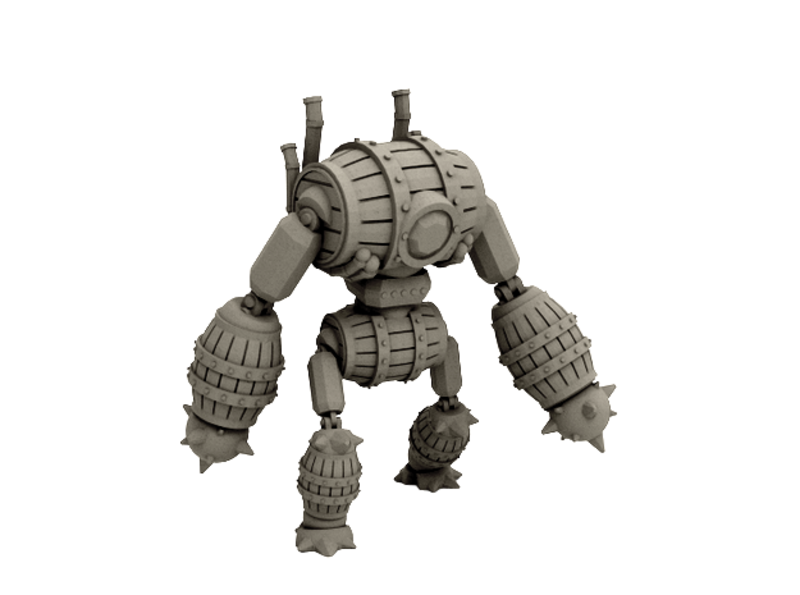 Barrel Golem (18mm scale)