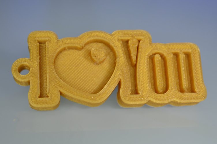 Special Valentine's Day I Love You Keychain Hanger 3D Print 60758