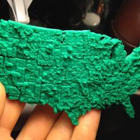Small Pocket Unemployment Map of the United States 3D Printing 60821