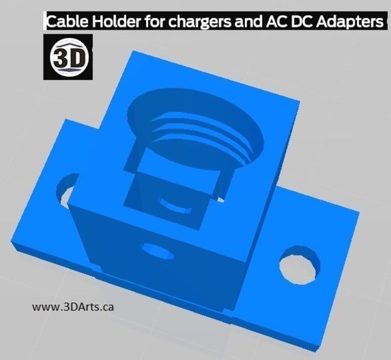 Cable Holder for chargers and AC DC Adapters Cable_fastner