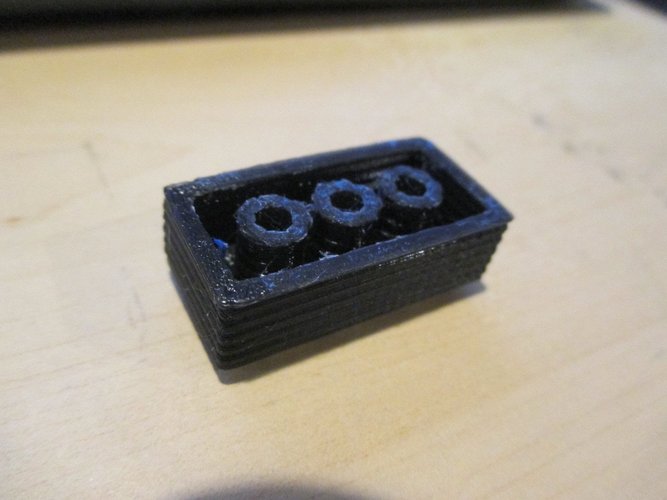 Legotype Block 2 x 4 Pegs 3D Print 60893