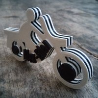 Small Motorcycle keychain 3D Printing 60965