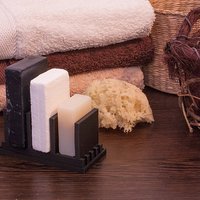 Small Three soaps holder with tray 3D Printing 61100
