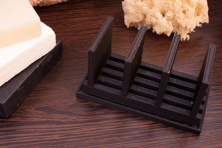 Three soaps holder with tray 3D Print 61101