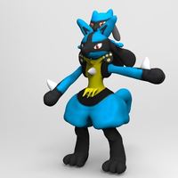 Small Riolu and Lucario 3D Printing 61103