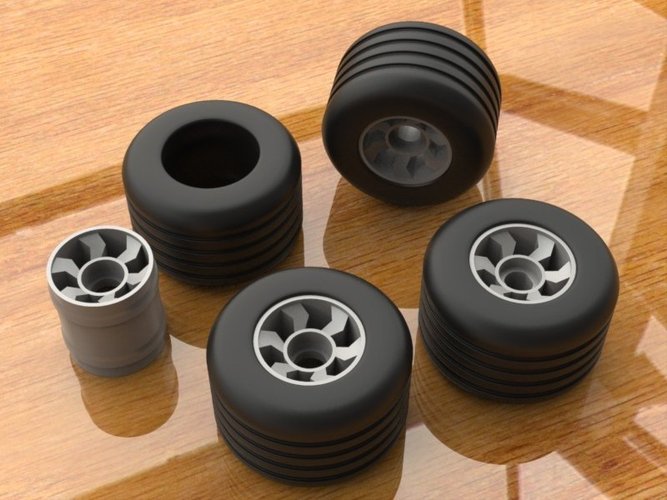  Open R\C New Wheels (Rims & Tire) 3D Print 61116