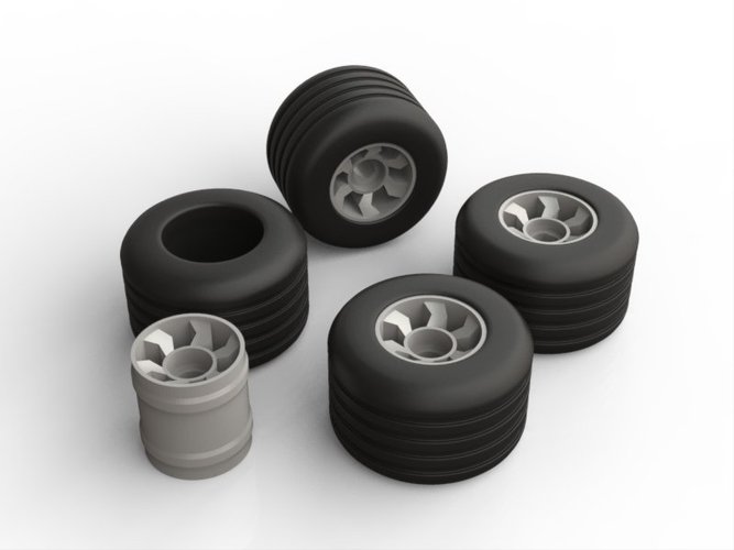  Open R\C New Wheels (Rims & Tire) 3D Print 61117