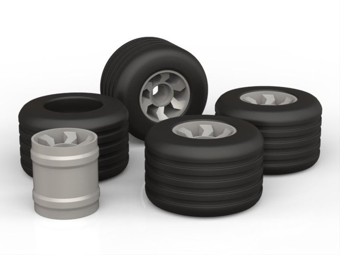  Open R\C New Wheels (Rims & Tire) 3D Print 61118