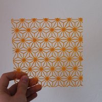 Small Geometric Stars Stencil 3D Printing 61190