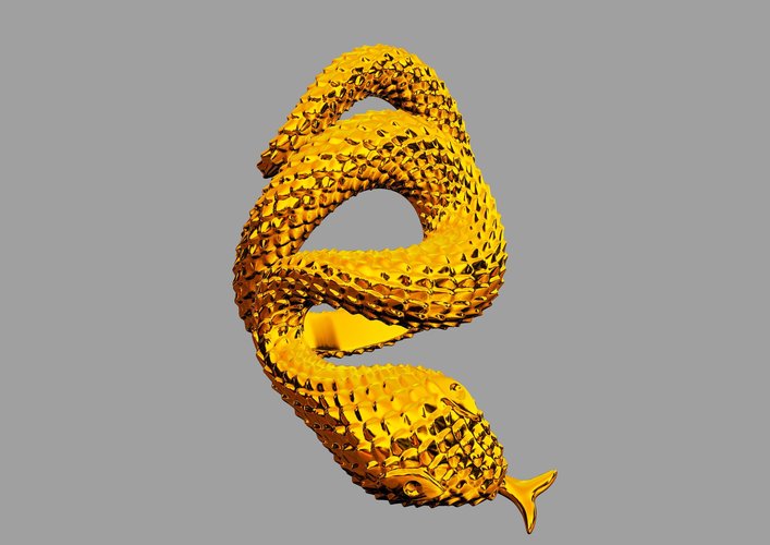 Snake ring 3D Print 61195