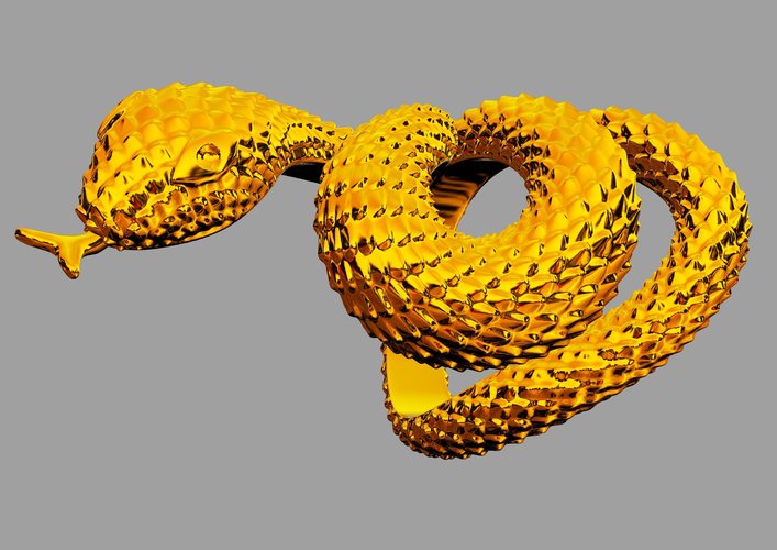 Snake ring 3D Print 61196