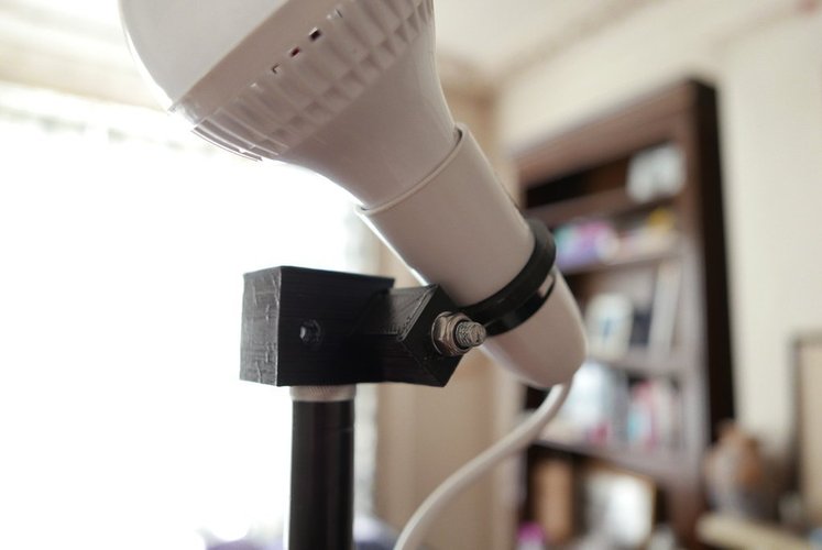Adjustable lighting stand spigot light bulb holder 3D Print 61228