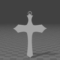 Small Cross Pendant 3D Printing 61314