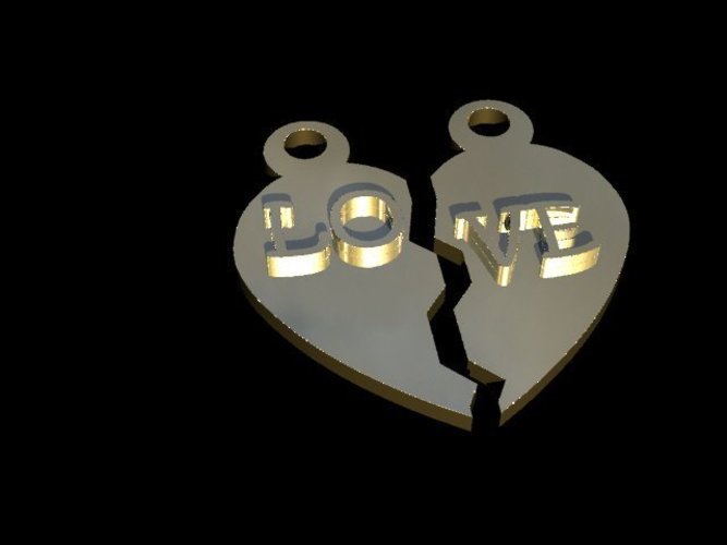 Heart pendant 3D Print 61448