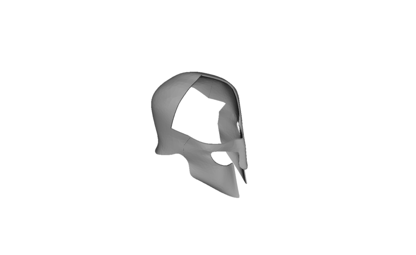 Spartan Helmet 8 Piece Split 3D Print 61633