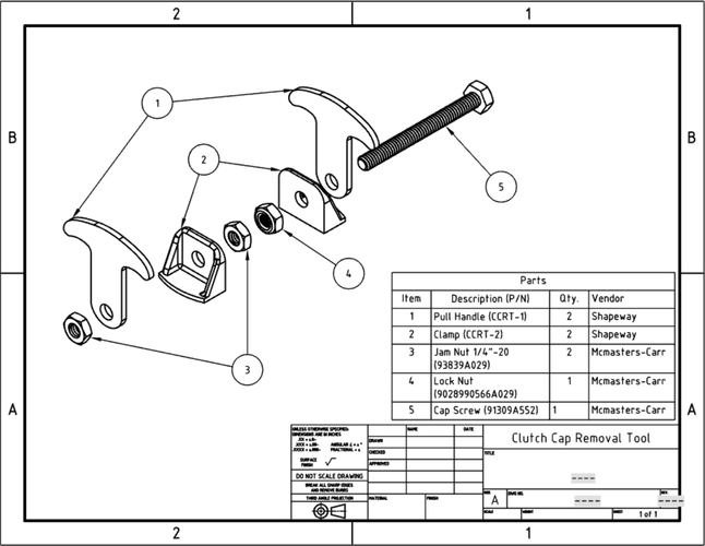 BK117 Clutch Cap Removal Tool 3D Print 61692