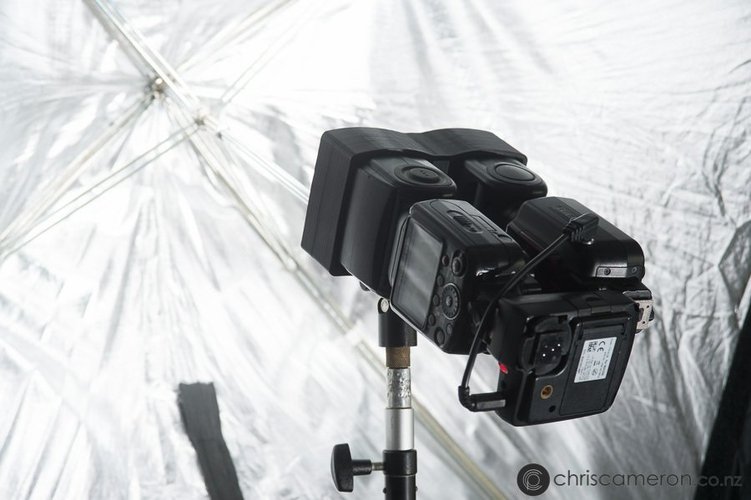 Double Nikon SB Head mount for Umbrellas 3D Print 61735