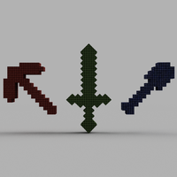 Minecraft Ferramentas Impressão 3D / Tools 3D Printing  - Thumbnail 3