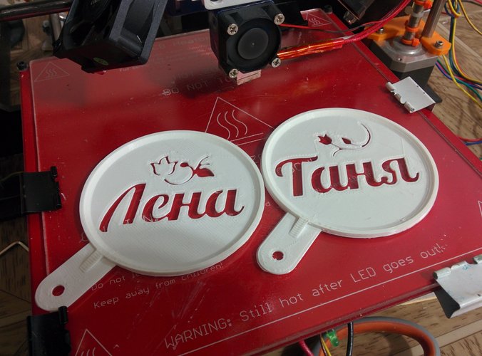 Coffee stencils with russian names 3D Print 61765