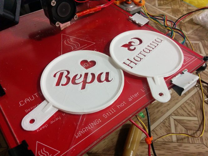 Coffee stencils with russian names 3D Print 61766