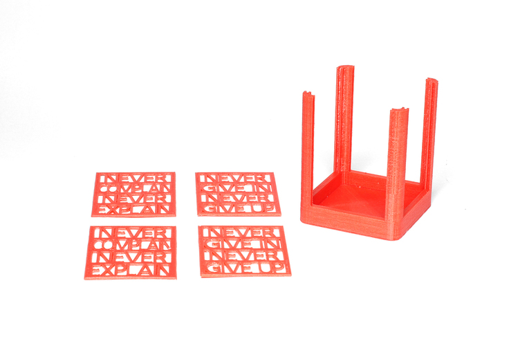 Never Surrender Desk Organizer 3D Print 61873