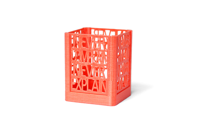 Never Surrender Desk Organizer 3D Print 61876