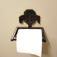 Small Ohio State Toilet Paper Holder 3D Printing 61990