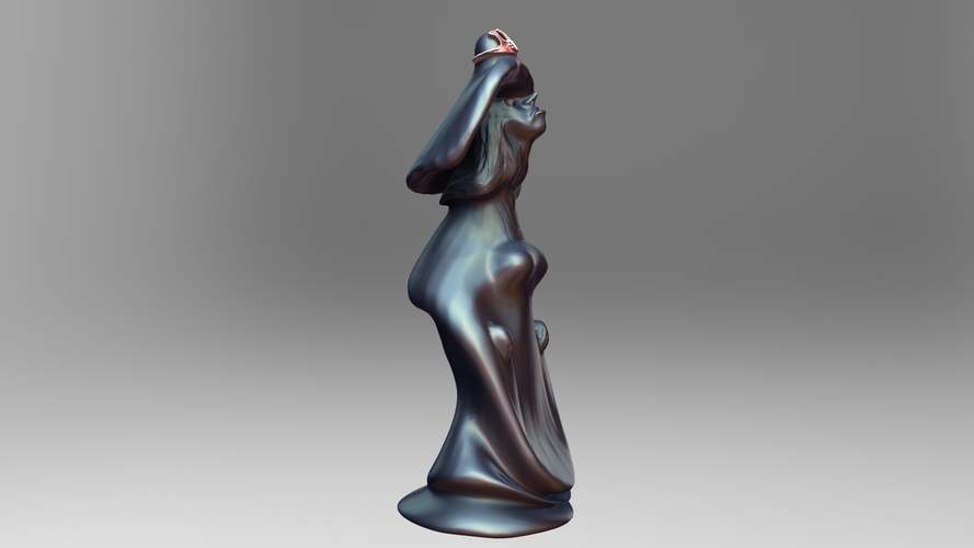 Queen Chess Piece 3D Print 62011