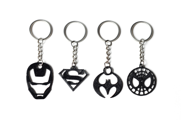 Superhero Keychains 3D Print 62036