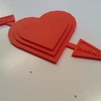 Small Valentine heart template for names - FREE 3D Printing 62048