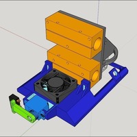 E3D Krakken Prusa i3 carriage with Fan, LED and Z-Stop bed level - Thumbnail 2