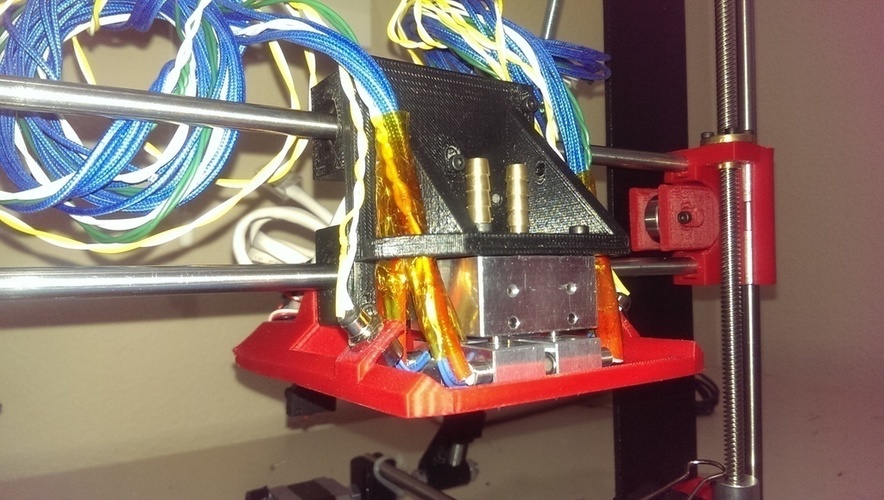 E3D Krakken Prusa i3 carriage with Fan, LED and Z-Stop bed level 3D Print 62187
