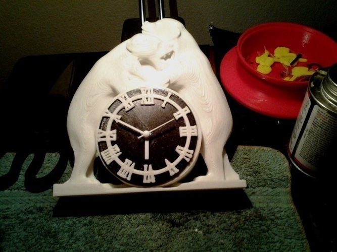 Two Bears Clock 3D Print 62214