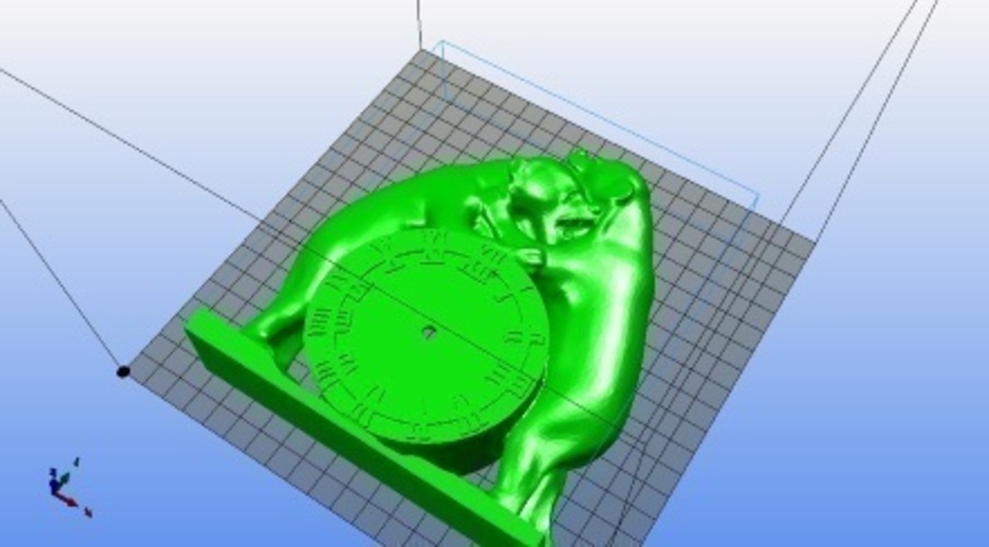 Two Bears Clock 3D Print 62216